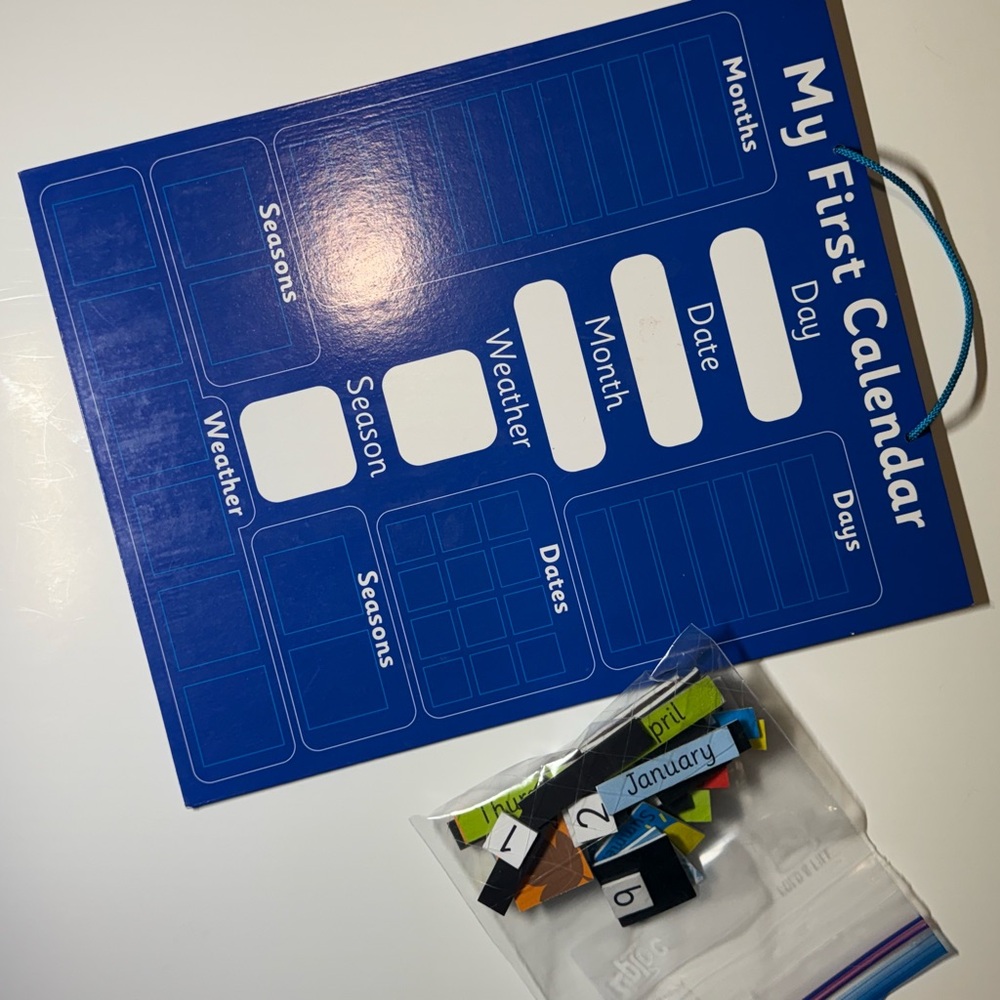 Blue My First Calendar with Magnetic Pieces